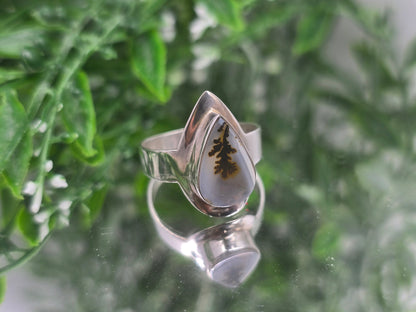 ✨ Scenic Agate 925 Sterling Silver Ring Size 10 – Stone of Inner Peace & Earth Connection Crystal Wellness