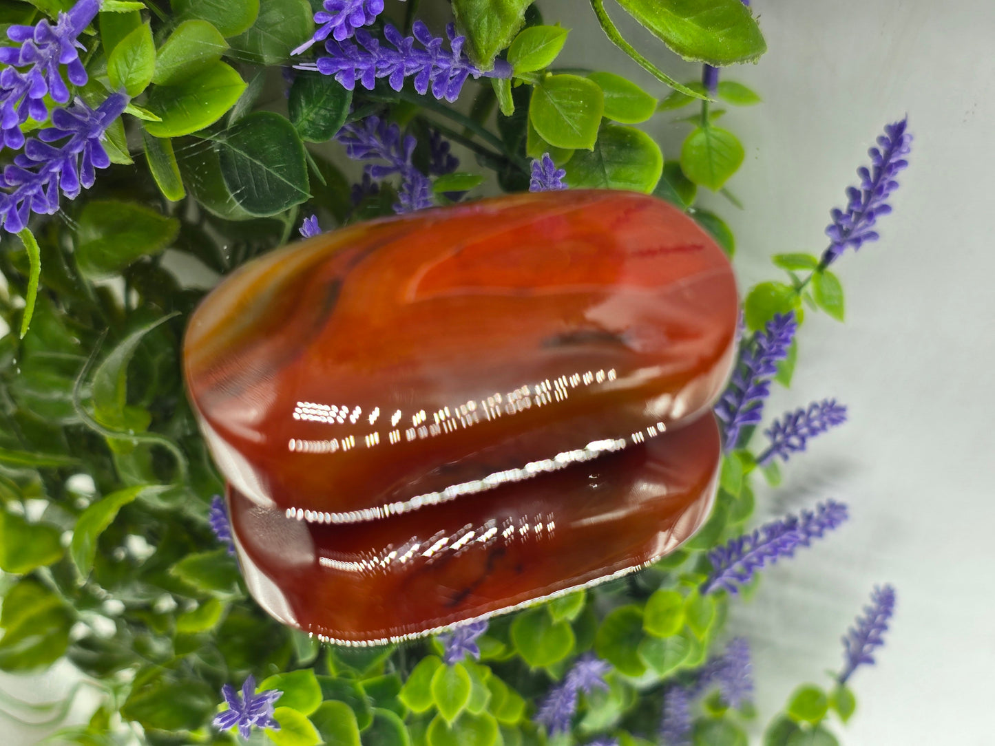 Carnelian Palm Stone (Stone of Courage & Vitality) Crystal Wellness
