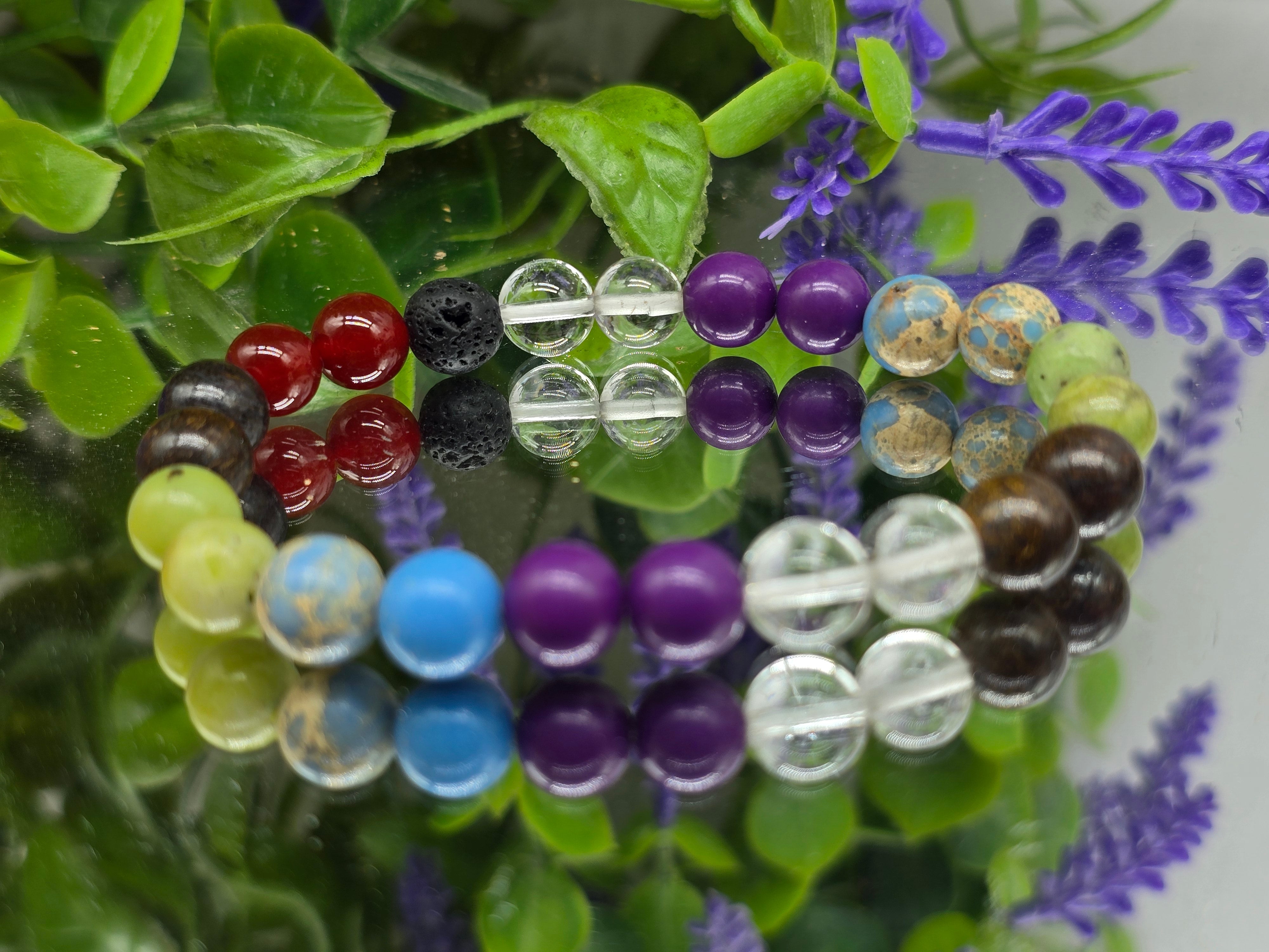 Natural Seven Chakra Bracelet 8mm – Stone of Balance and Wellbeing Crystal Wellness