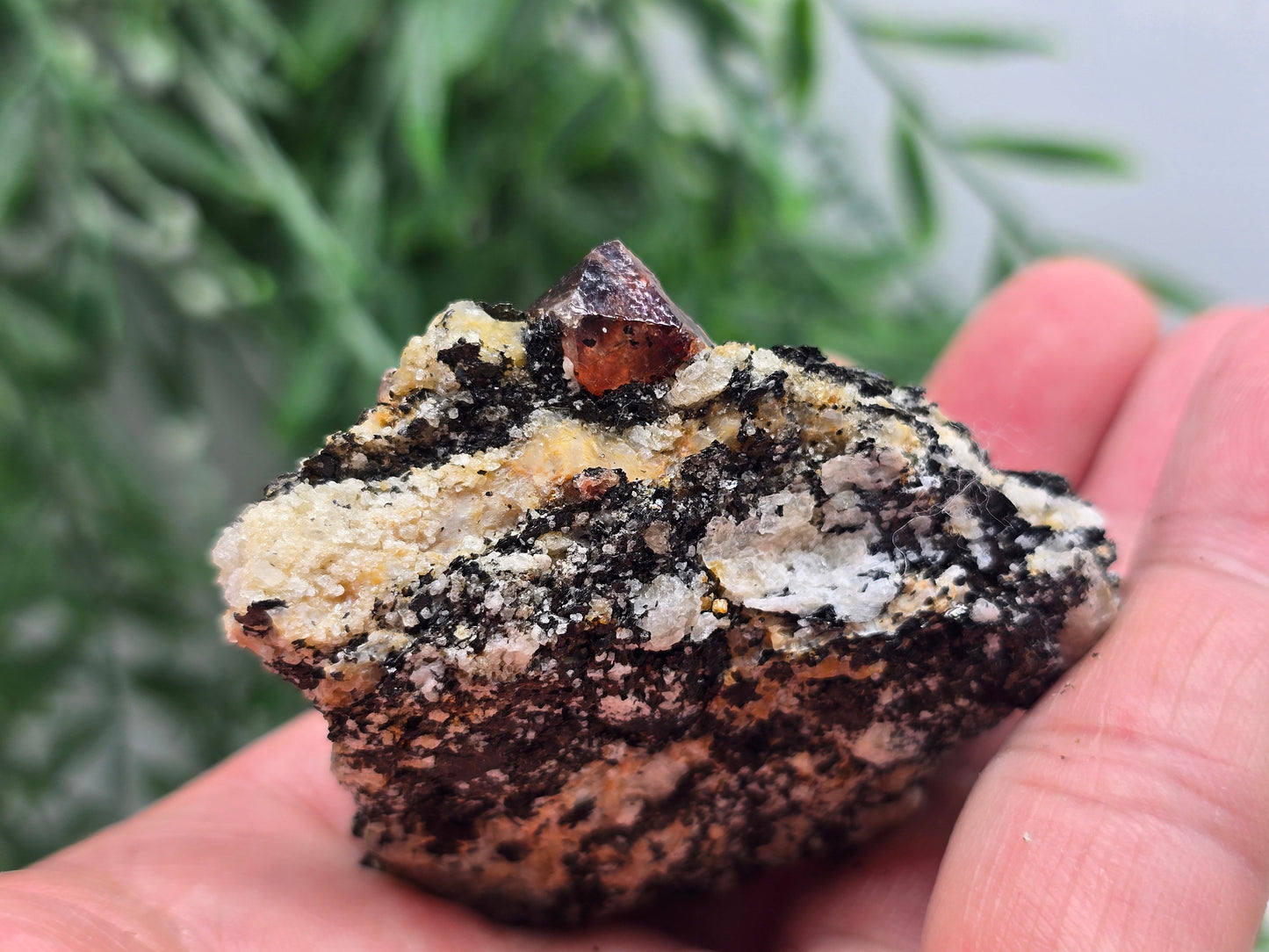 Rare Red Zircon Crystals – 72g, 6x5x2cm Collector’s Specimen Crystal Wellness