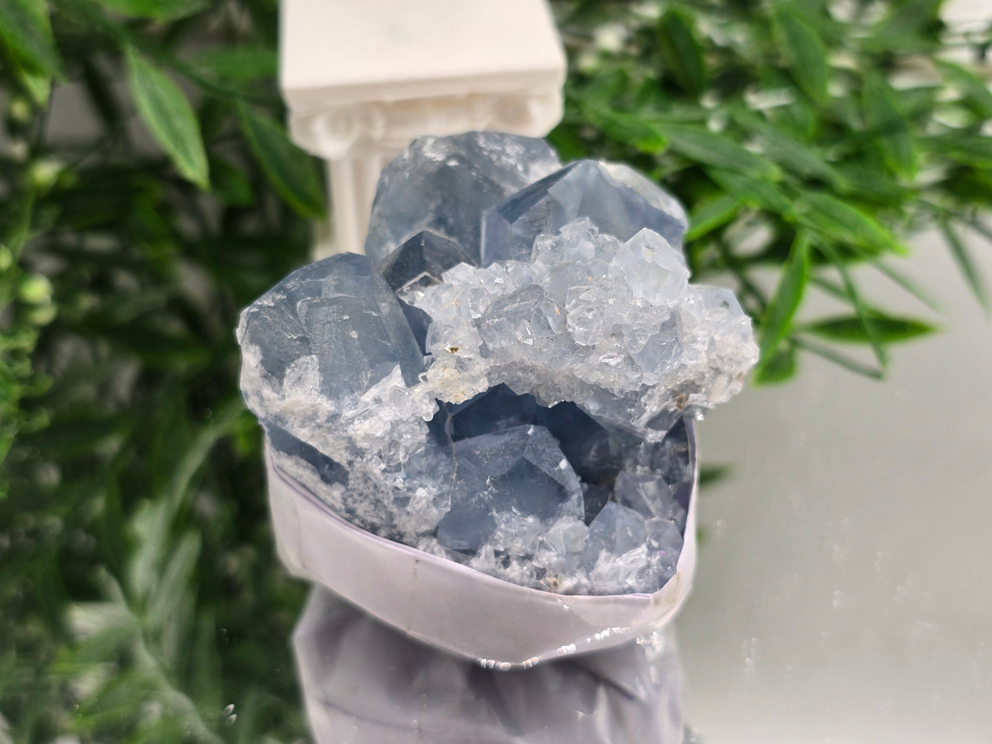 Natural Celestite Cluster – Madagascar | Angelic Communication, Peace & Spiritual Connection Crystal Wellness