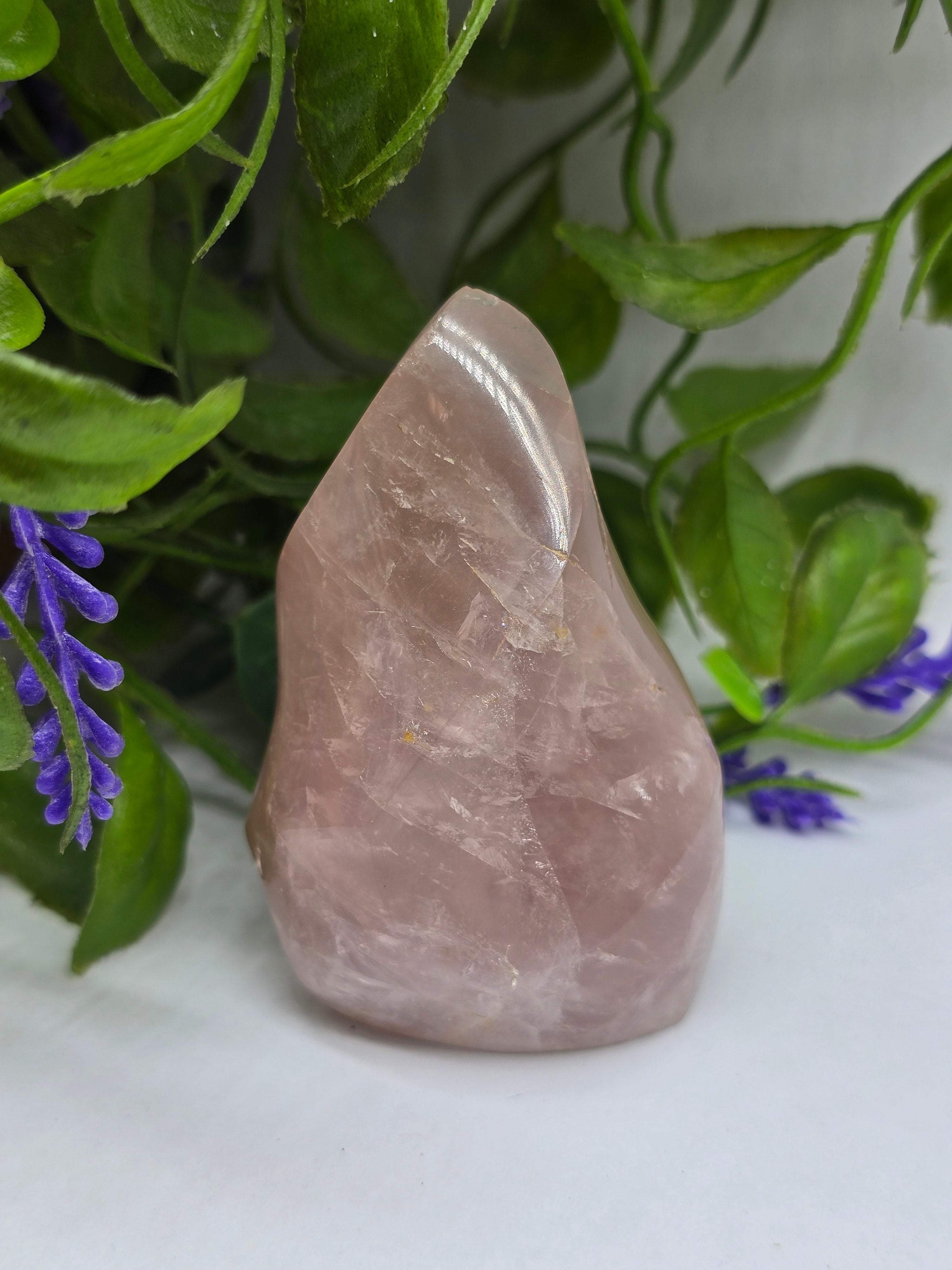 Rose Quartz Fire flame Crystal Wellness