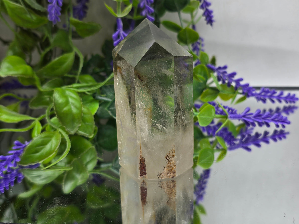 Green Phantom Quartz Point — Self-Healing, Renewal & Growth Crystal Wellness