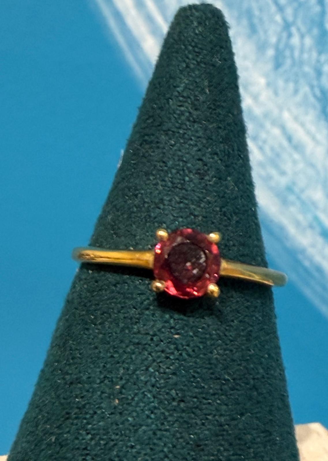 High-Grade Garnet 18ct Gold Vermeil Ring | Passion, Grounding & Manifestation Crystal Wellness