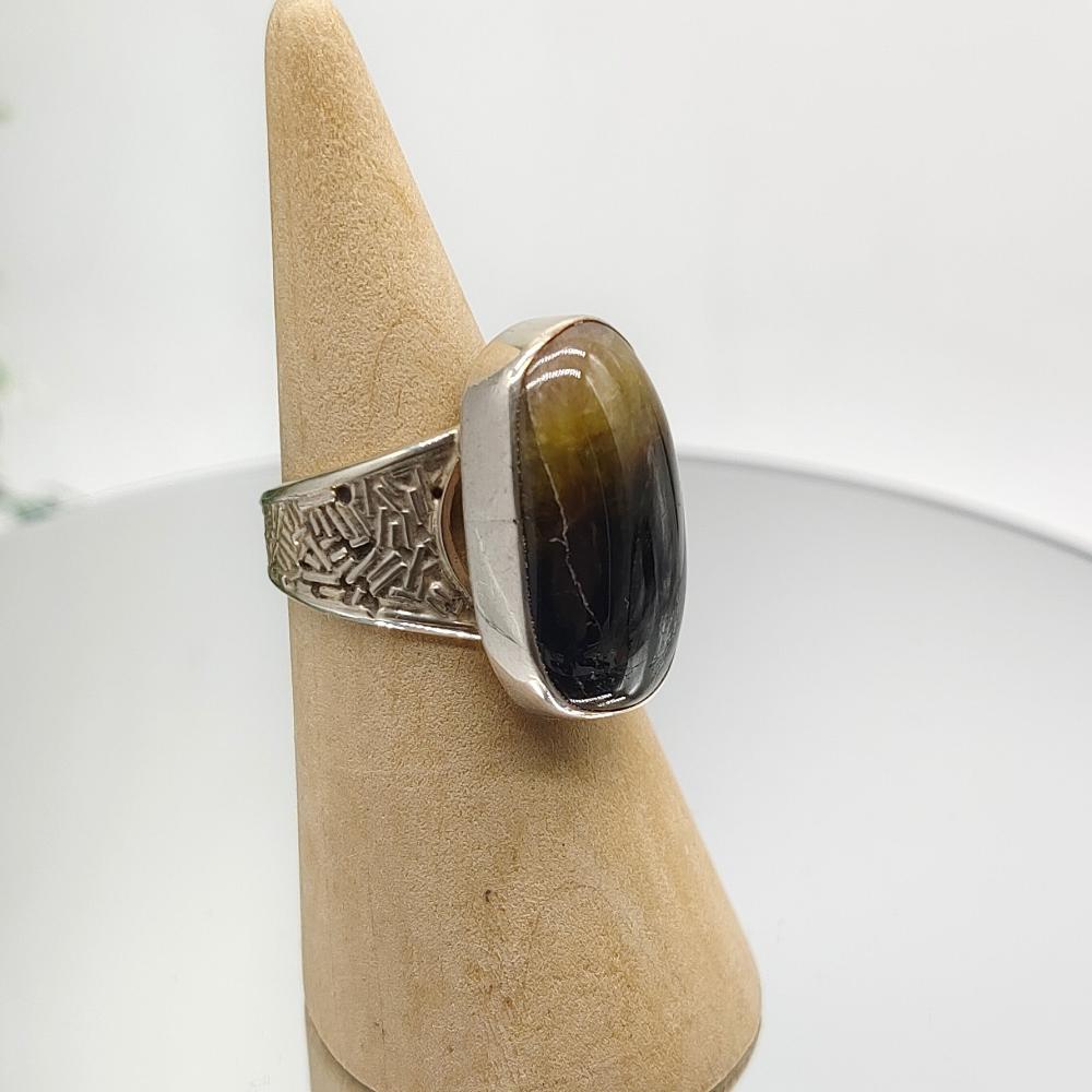 Septarian “Stone of the Dragon” 925 Sterling Silver Filigree Ring – Size 8 | Grounding, Confidence & Ancient Strength Crystal Wellness