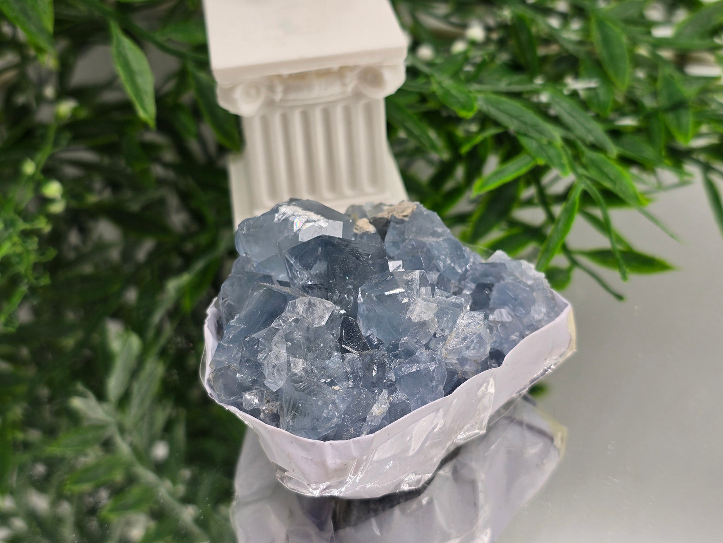 Natural Celestite Cluster – Madagascar | Angelic Communication, Peace & Spiritual Connection Crystal Wellness