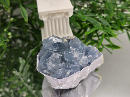 Natural Celestite Cluster – Madagascar | Angelic Communication, Peace & Spiritual Connection Crystal Wellness