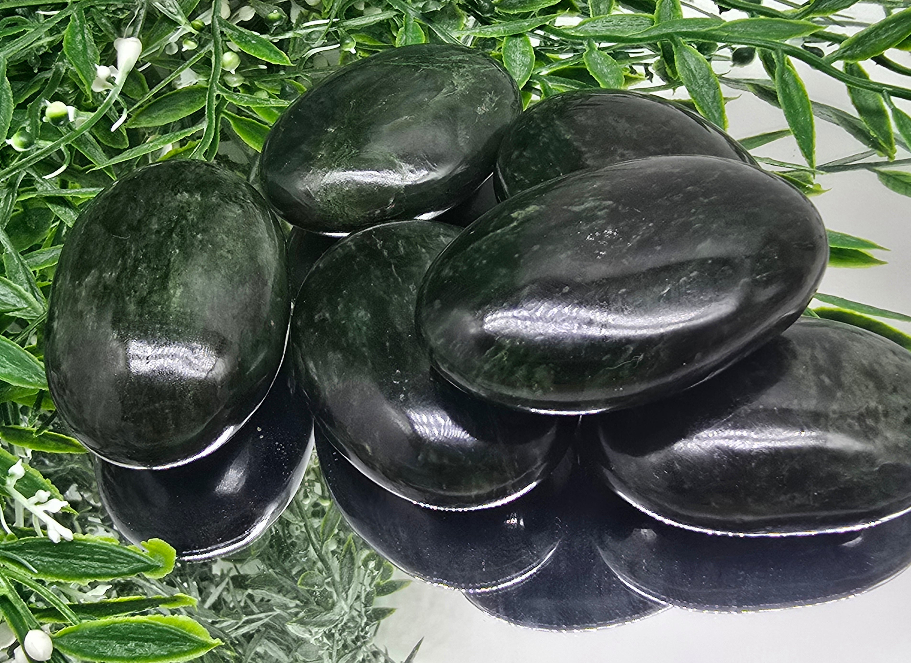 Nephrite Jade Palm Stone (Stone of Harmony, Protection & Vital Life Force) Crystal Wellness