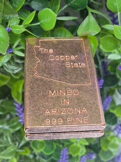 Arizona 999 Fine Copper Bar – 225g | 8 × 5 × 0.7cm | Pure Copper | “Energy, Grounding & Prosperity Crystal Wellness