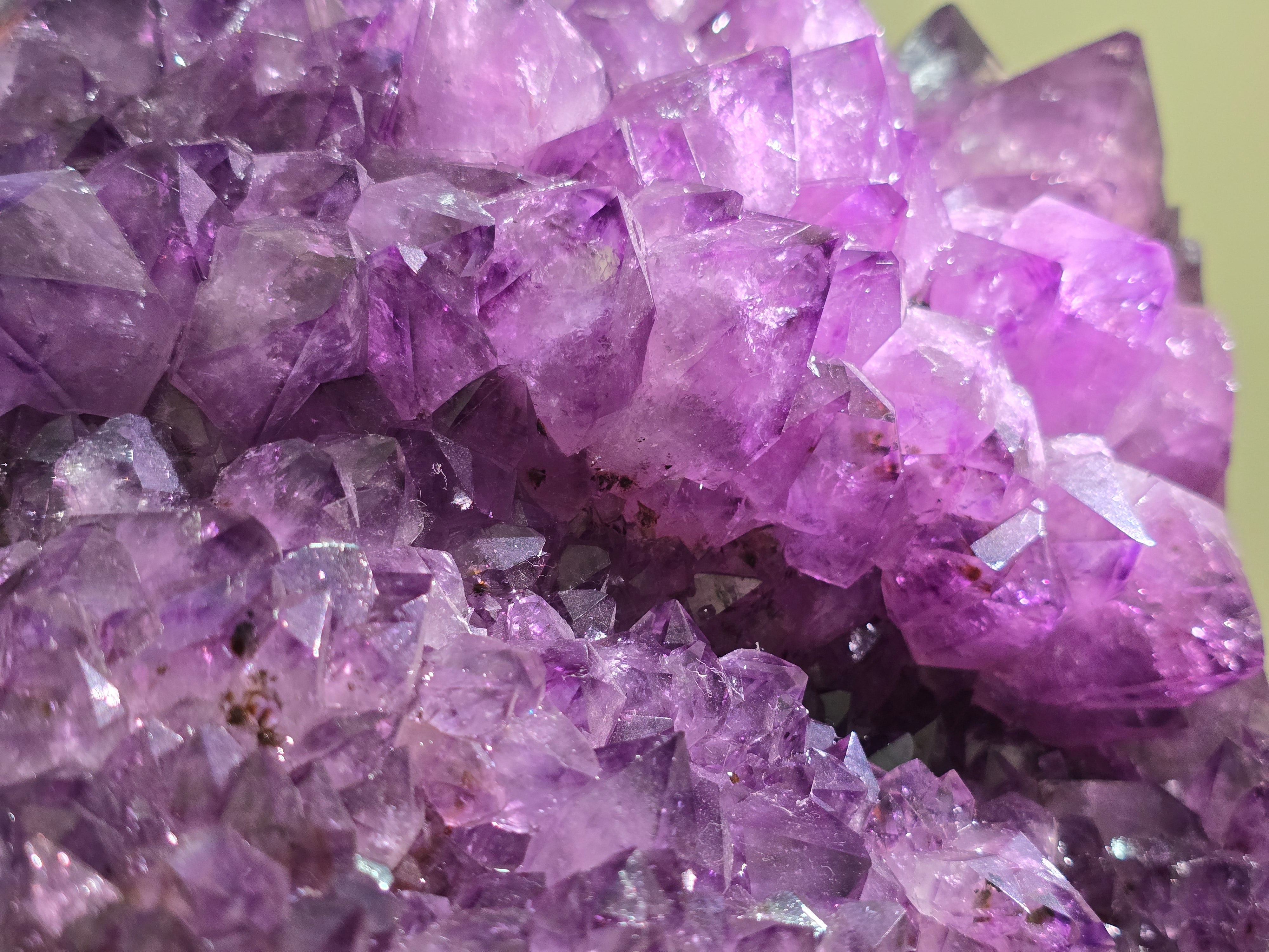 AAA Superb Deep Purple Amethyst Cluster – Stone of Divine Protection, Spiritual Awakening & Inner Harmony Crystal Wellness
