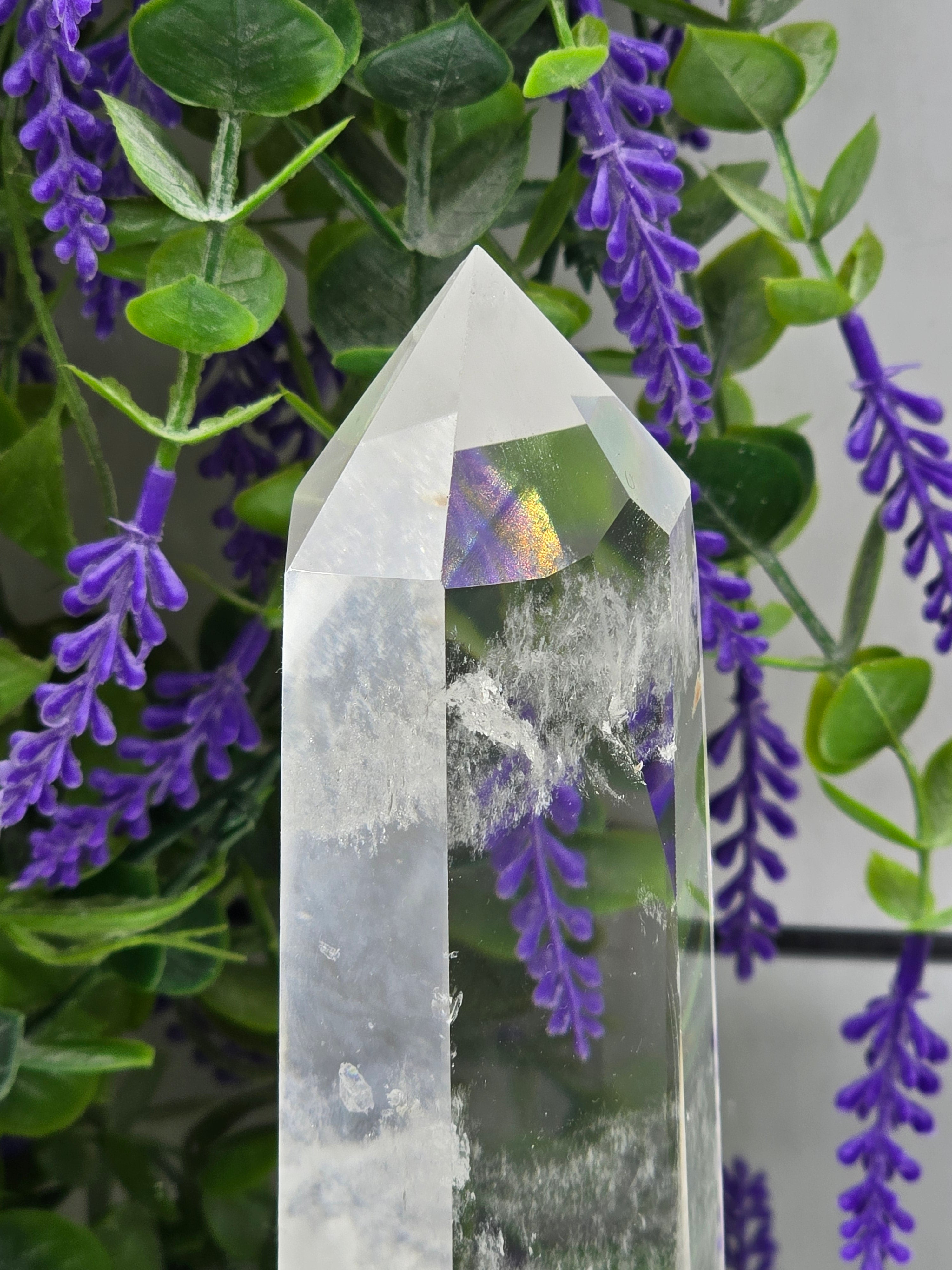 Clear Quartz Generator 14 × 5 × 5 cm (Stone of Amplification & Clarity) Crystal Wellness