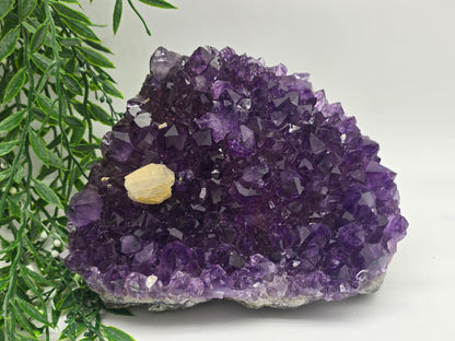 Rare Amethyst Cluster with Cacoxenite & Calcite – AAAA Grade 20x16x6cm | 2.76kg Healing Crystal Crystal Wellness