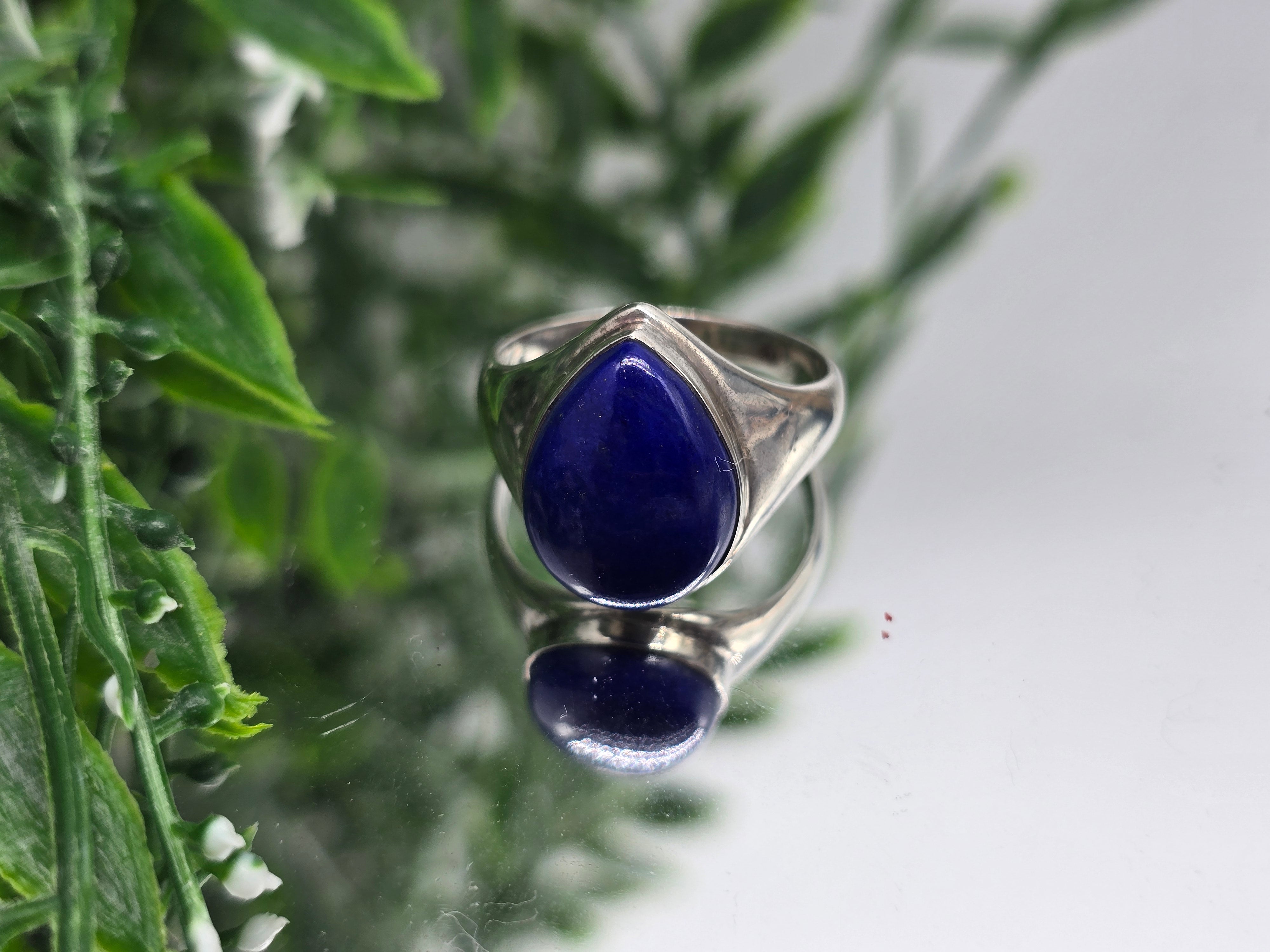 💙 Lapis Lazuli 925 Sterling Silver Ring – Size 10 | Stone of Wisdom, Inner Truth & Spiritual Insight Crystal Wellness