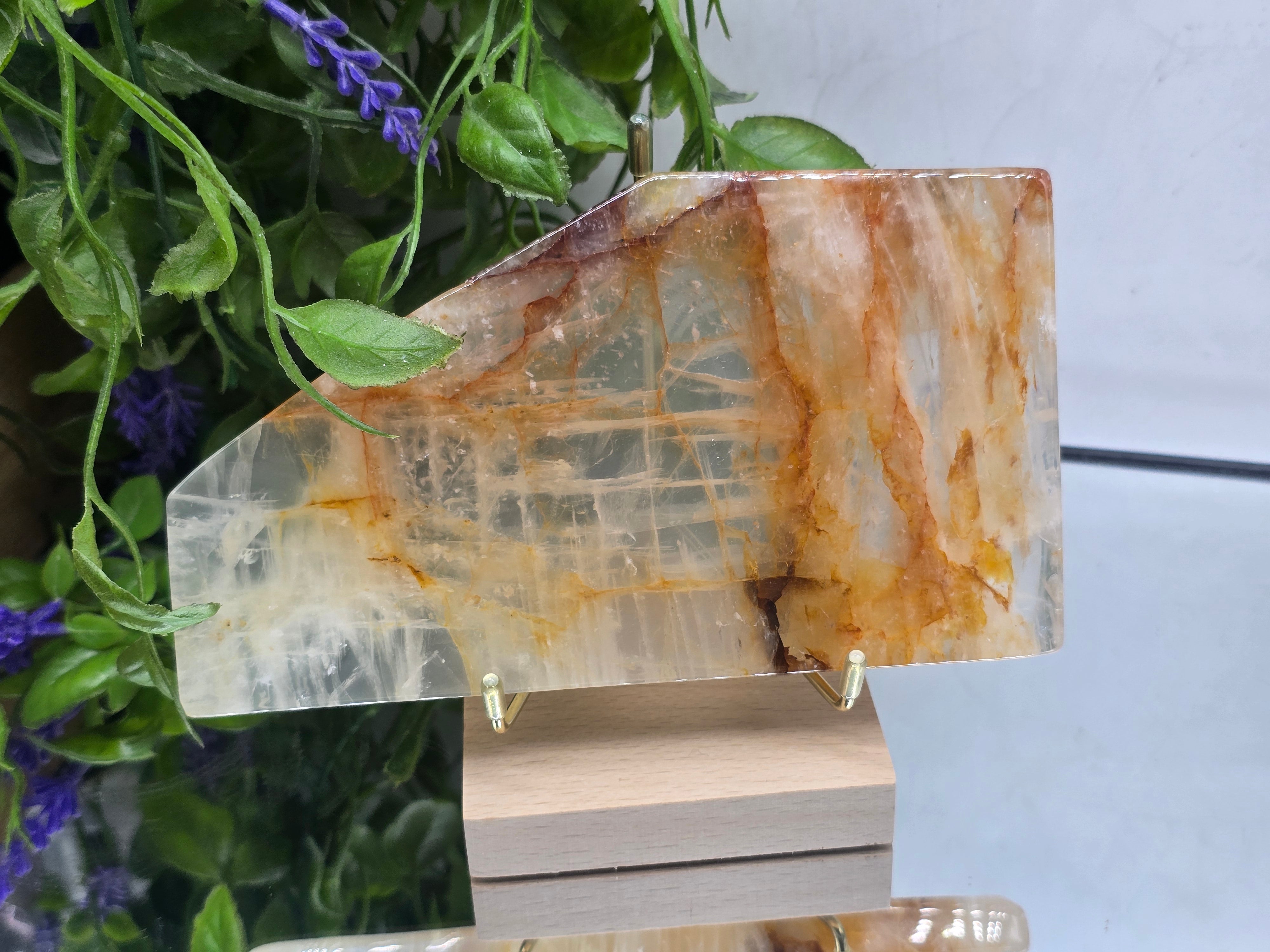 Golden Healer Quartz Freeform Slab (Stone of Wholeness & Manifestation) Crystal Wellness