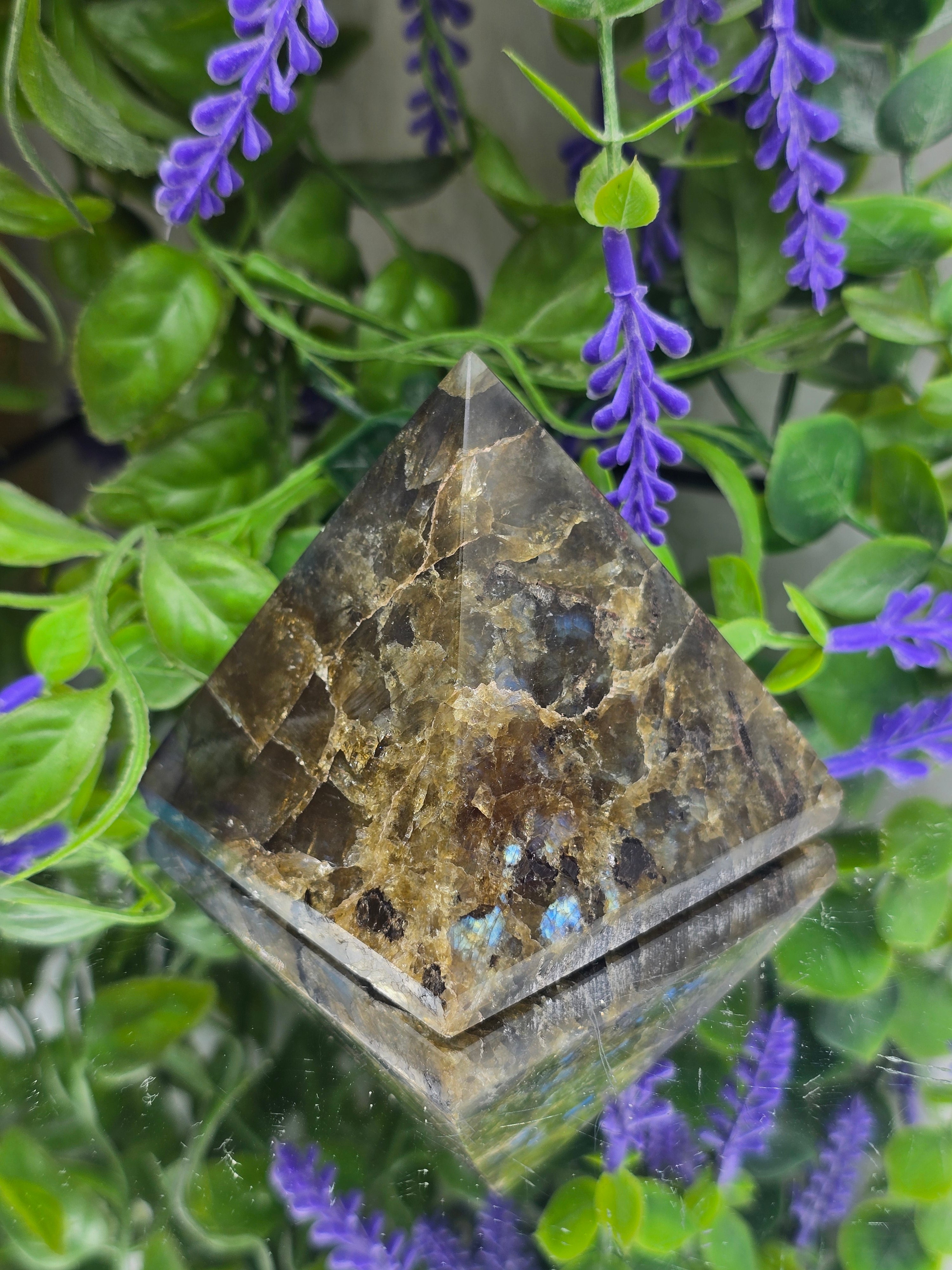 Labradorite “Stone of Magic Transformation & Protection” Pyramid Crystal Wellness