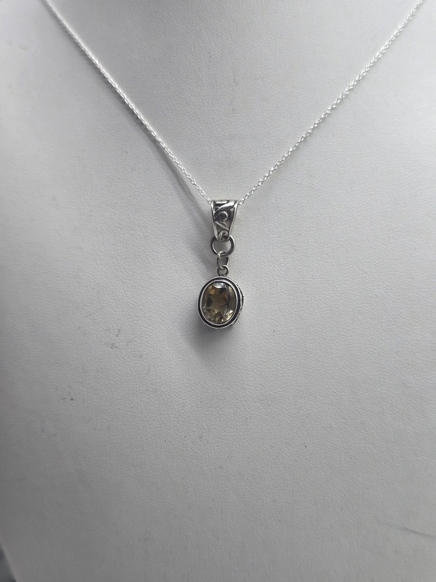 ✨ Radiant Prosperity Citrine 925 Sterling Silver 12x9mm Pendant – Hand-Crafted Abundance Amulet Crystal Wellness