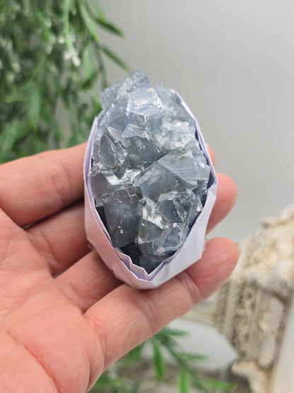 Natural Celestite Cluster – Madagascar | Angelic Communication, Peace & Spiritual Connection Crystal Wellness