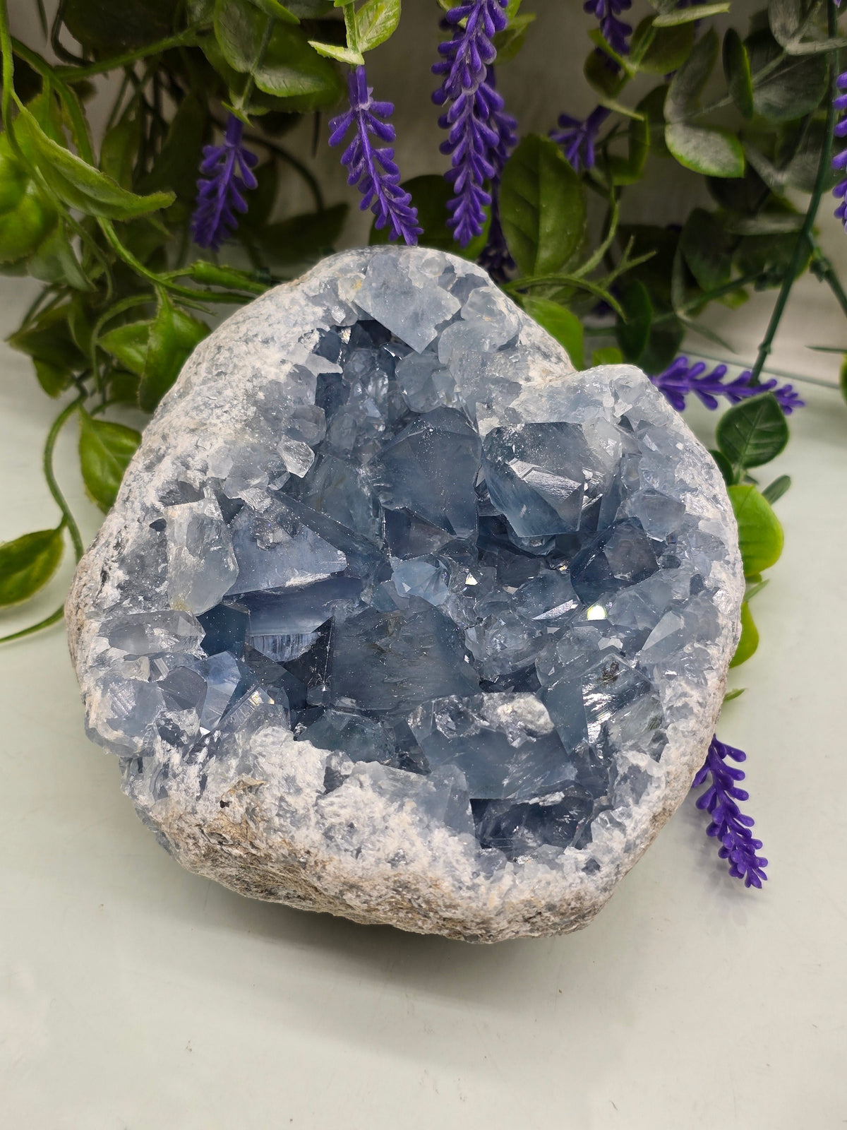 Celestite Geode High Grade – Stone of Divine Peace, Angelic Connection & Inner Harmony | 2.2kgs Crystal Wellness