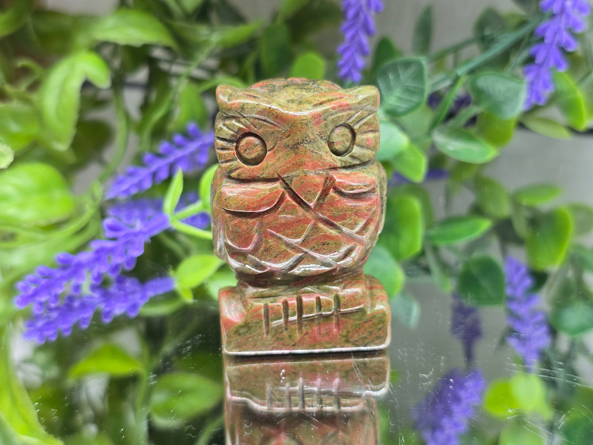 Gold Tiger's Eye Owl Crystal Wellness