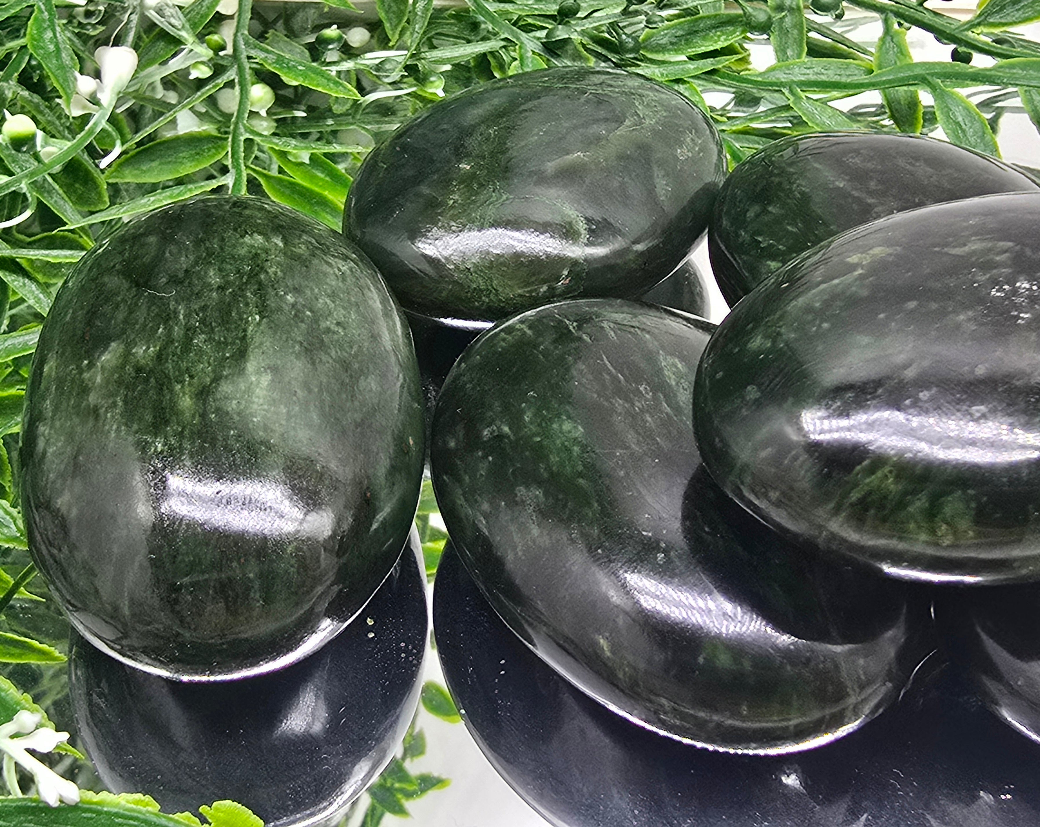 Nephrite Jade Palm Stone (Stone of Harmony, Protection & Vital Life Force) Crystal Wellness