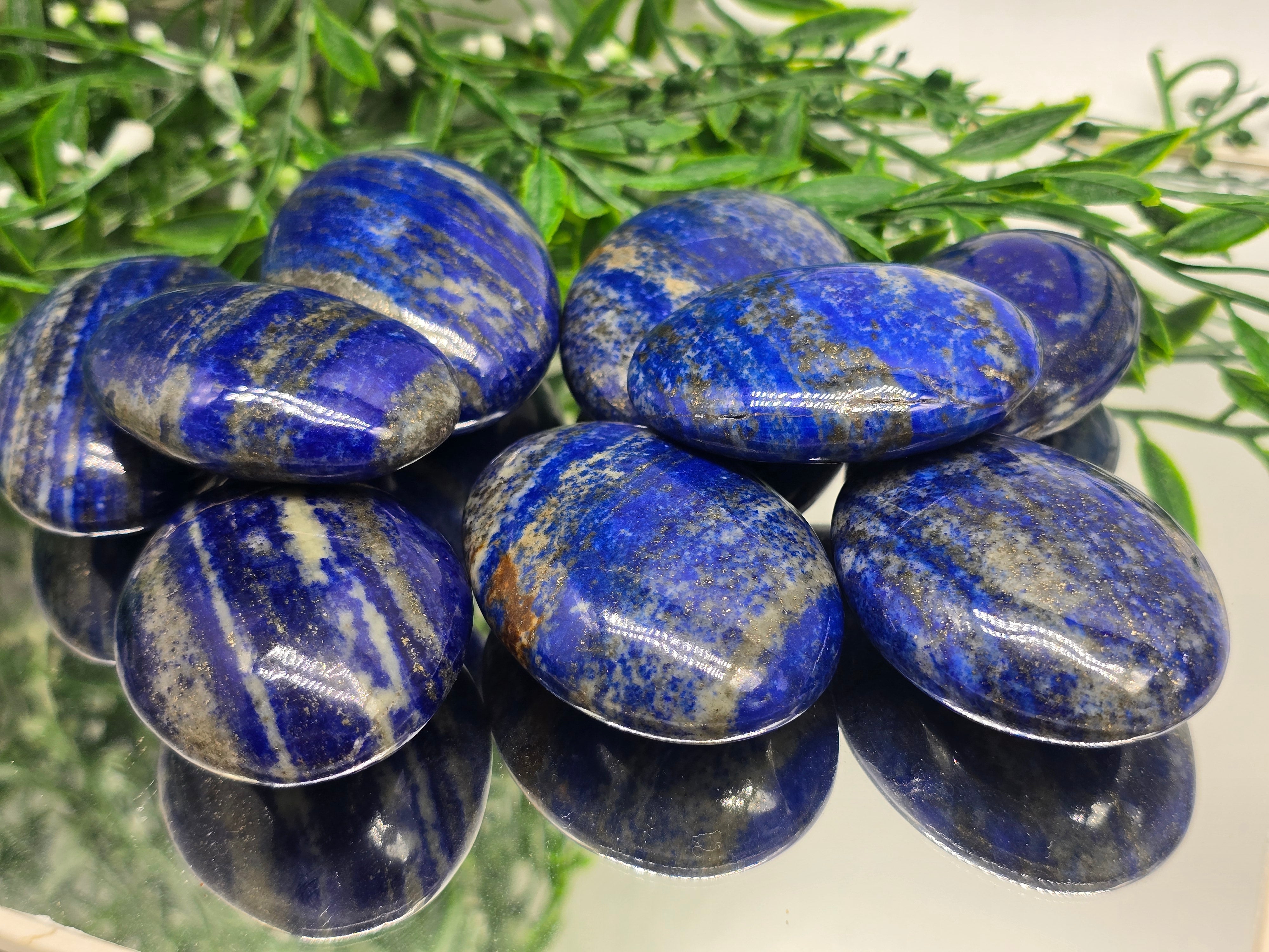 Lapis Lazuli Palm Stone AAA Large Crystal Wellness