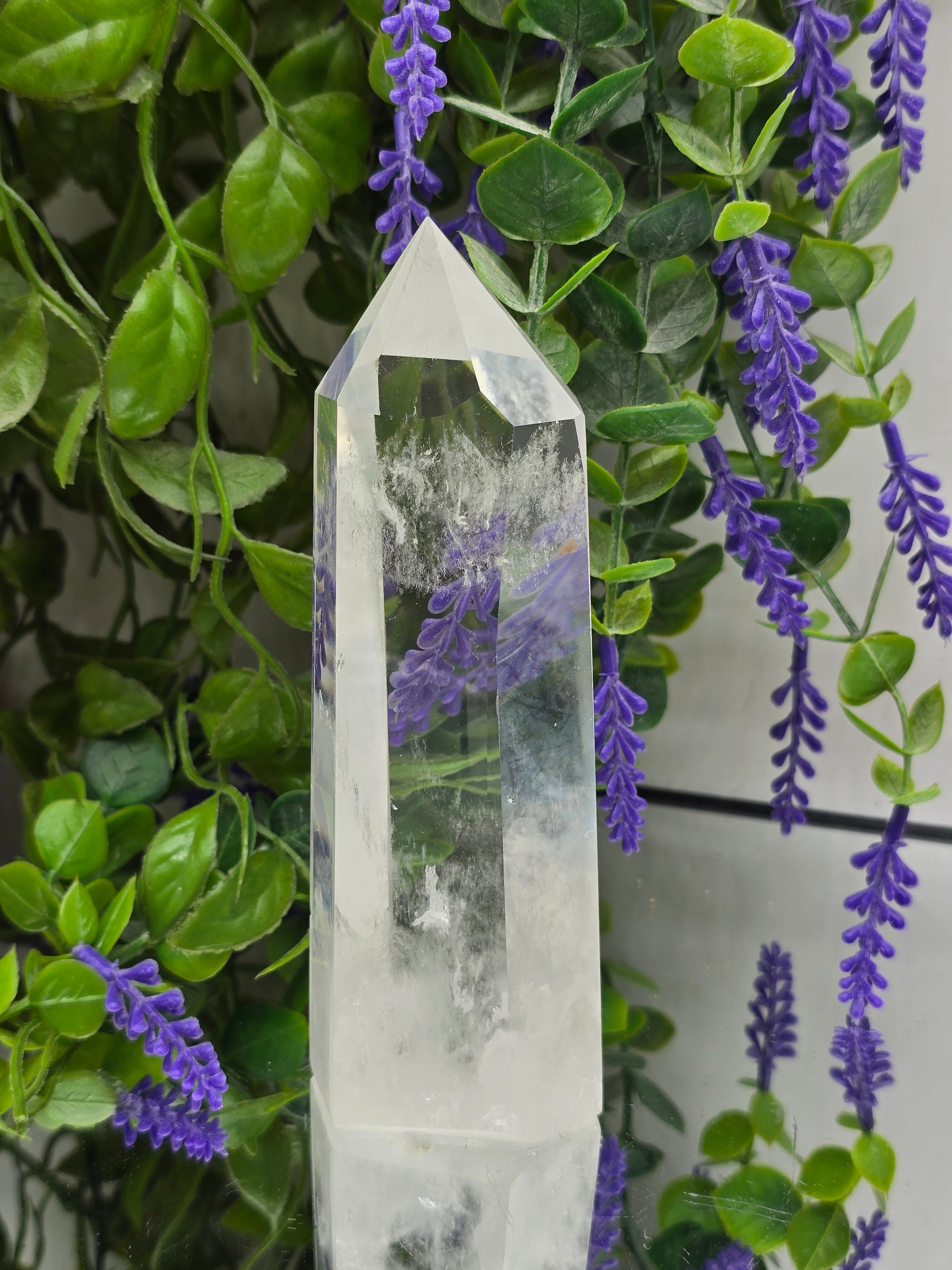 Clear Quartz Generator 14 × 5 × 5 cm (Stone of Amplification & Clarity) Crystal Wellness