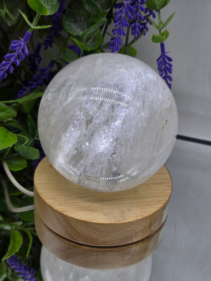 High-Grade Brazilian Clear Quartz Sphere 9.2cm – Master Healer, Amplification & Stone of Power (1.1kg) Crystal Wellness