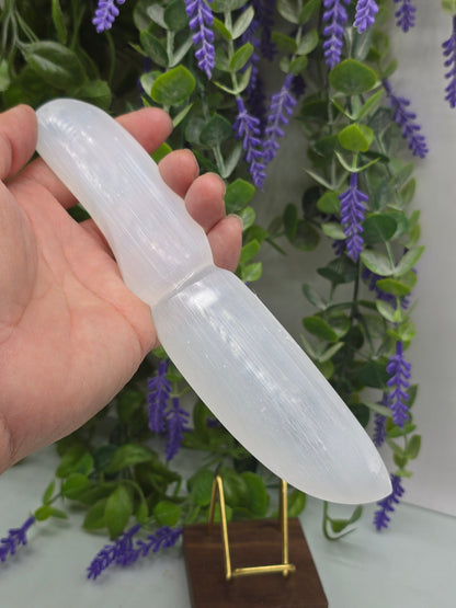 Natural Selenite Spiritual Dagger – Stone of Cleansing, Clarity & Protection Crystal Wellness