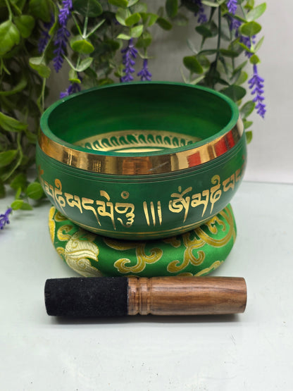Tibetan Sound Healing Bowl – 6 Inch | F Note | Heart Chakra Crystal Wellness