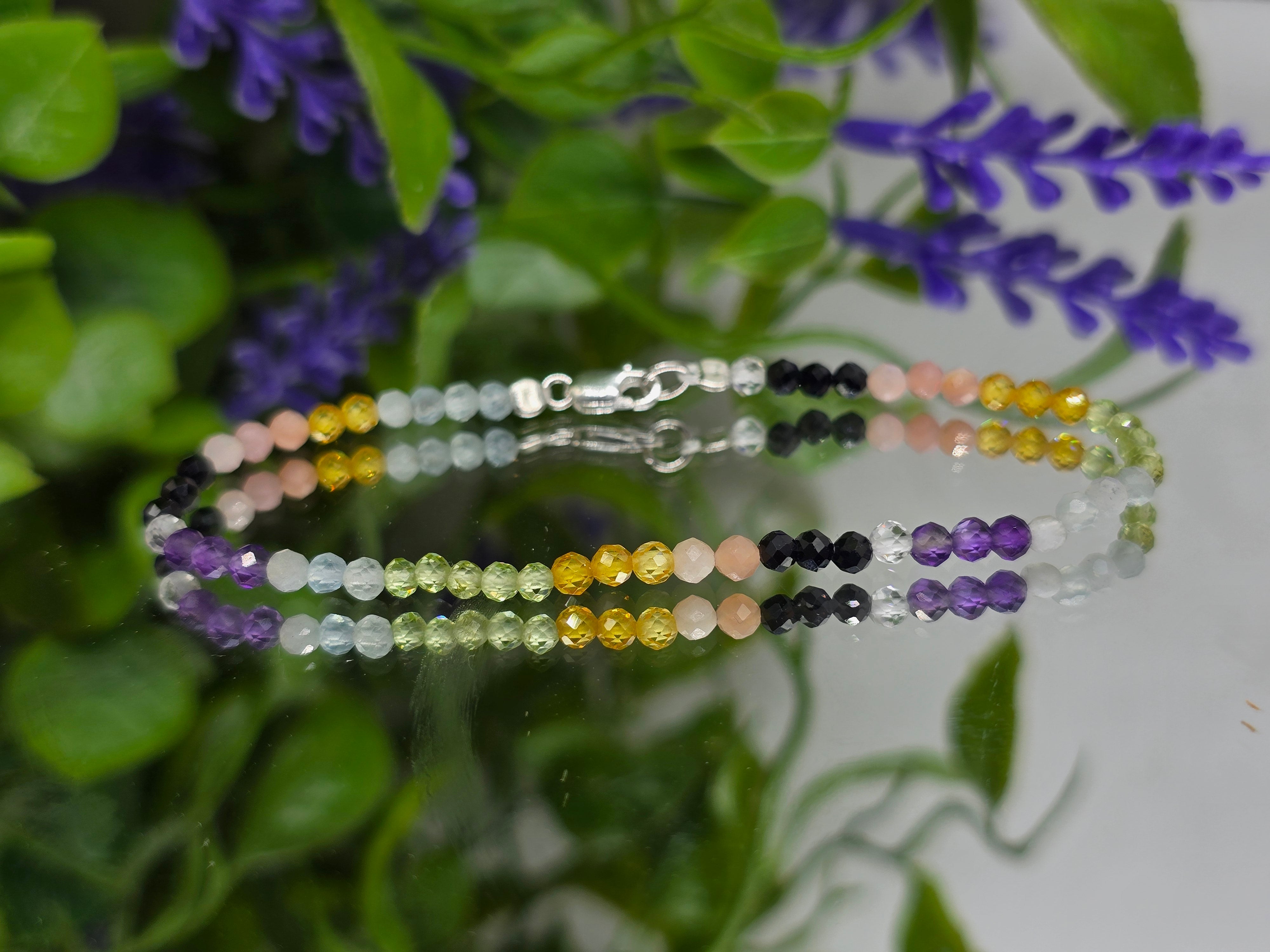 Divine Celestial Ray 925 Sterling Silver Bracelet Crystal Wellness
