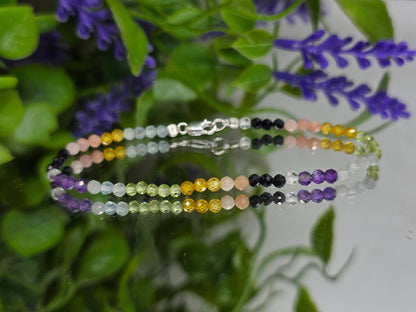 Divine Celestial Ray 925 Sterling Silver Bracelet Crystal Wellness