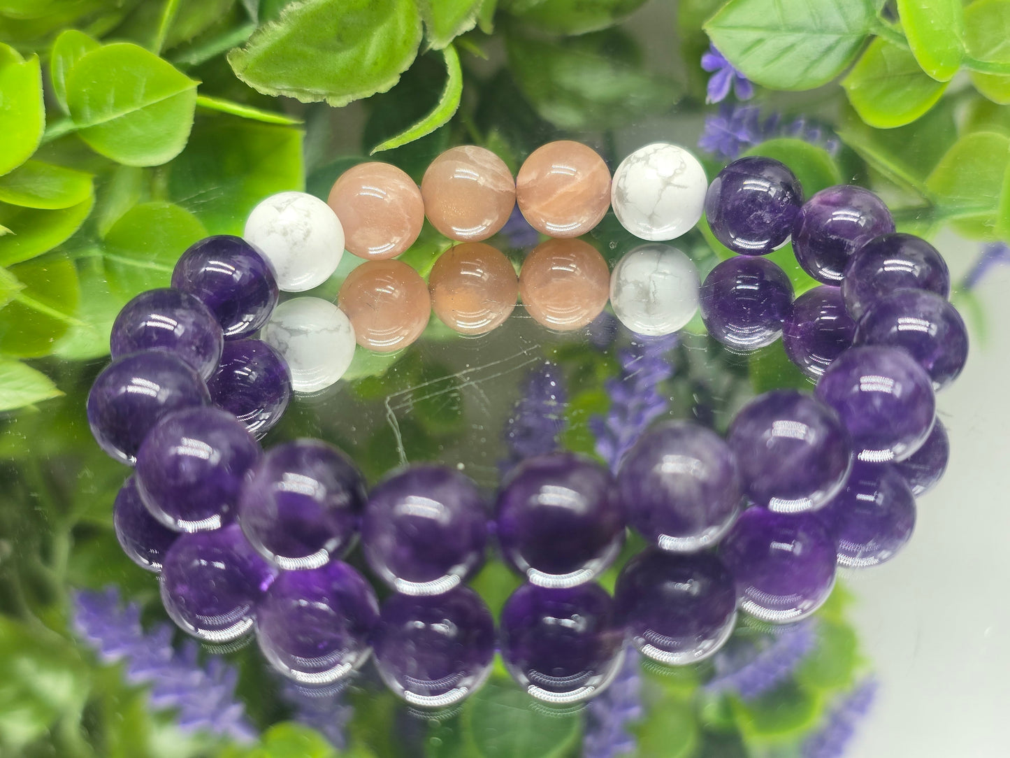 Amethyst, Howlite & Sunstone 10mm Beads Bracelet |
Stone of Calm, Inner Peace & Positive Energy Crystal Wellness