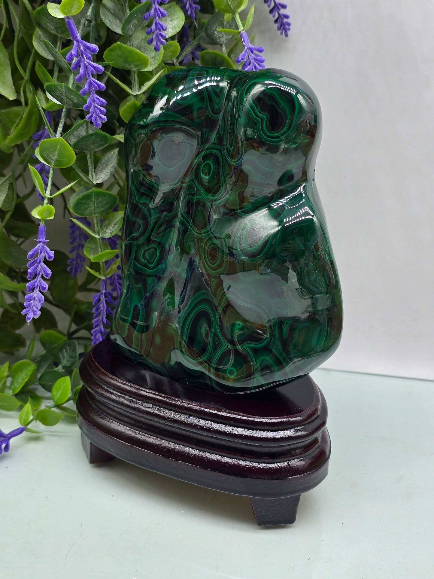 Premium Malachite Freeform 1.4kgs 20x11x5cm – Stone of Transformation & Protection Crystal Wellness