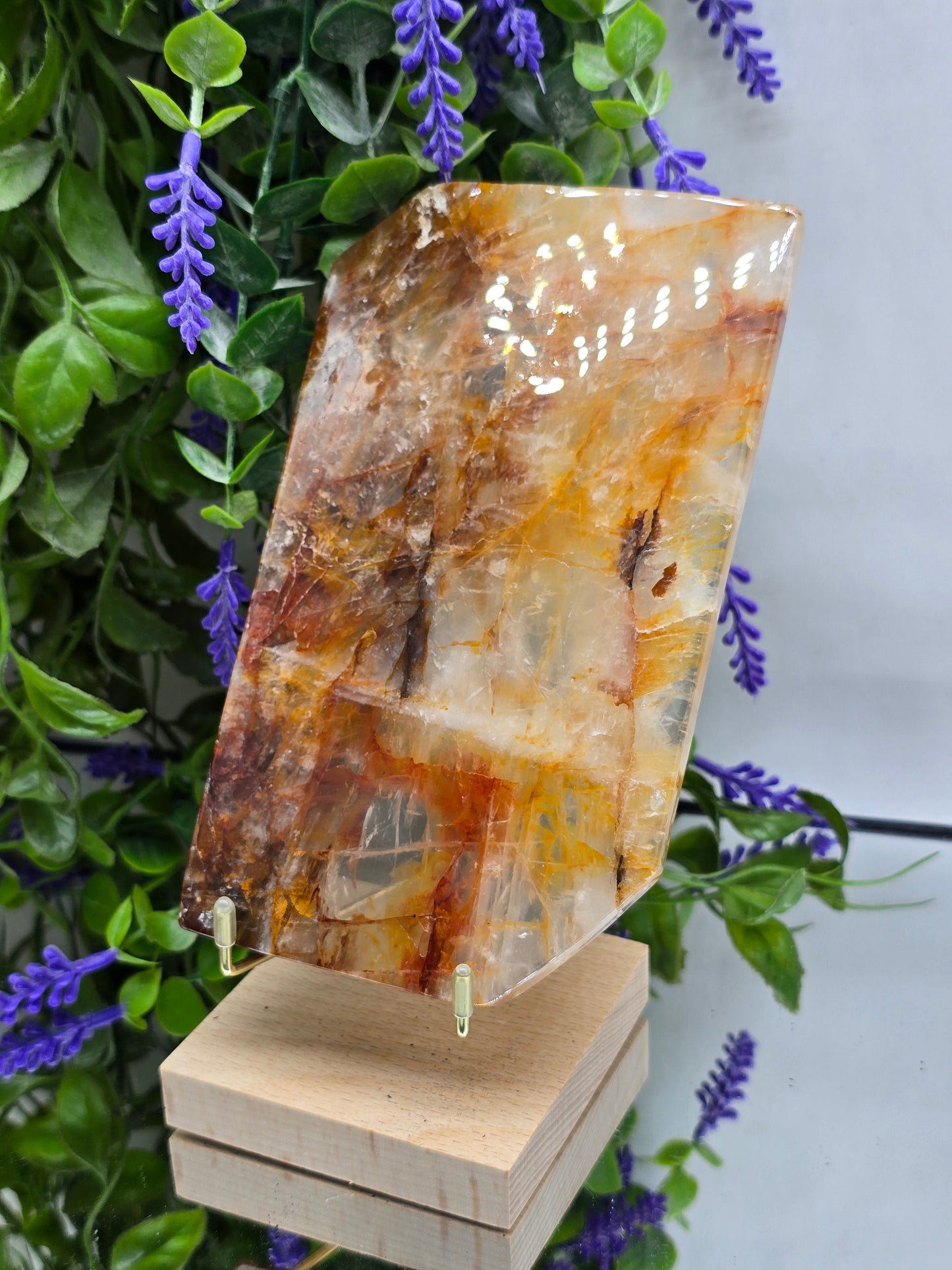 Golden Healer Quartz Polished Freeform – Stone of Divine Healing & Inner Light Crystal Wellness