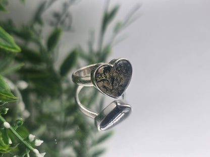 Moss Agate Sterling Silver Ring “Nature’s Balance” – Size 8.5 | Growth, Stability & New Beginning Crystal Wellness