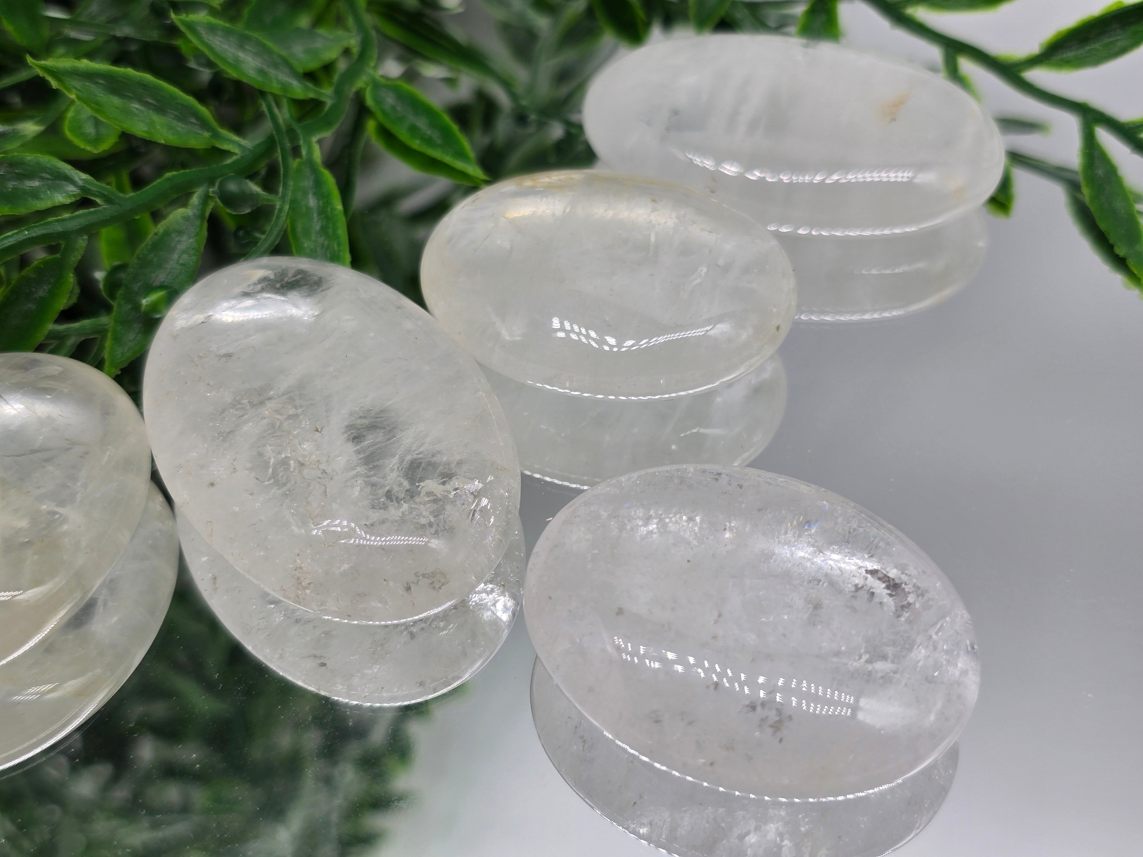 Clear Quartz Palm Stone