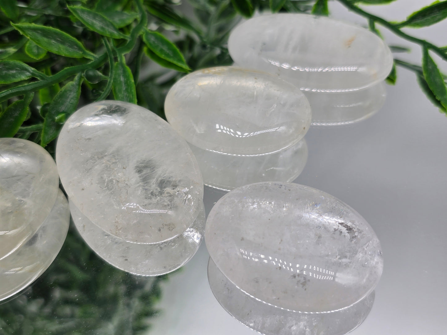 Clear Quartz Palm Stone