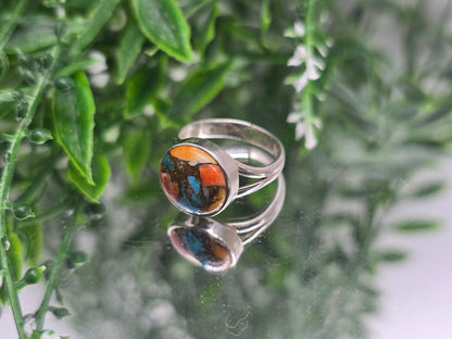 Spiny Oyster Turquoise 925 Silver Ring – Healing Energy & Vitality, Size 7 Crystal Wellness