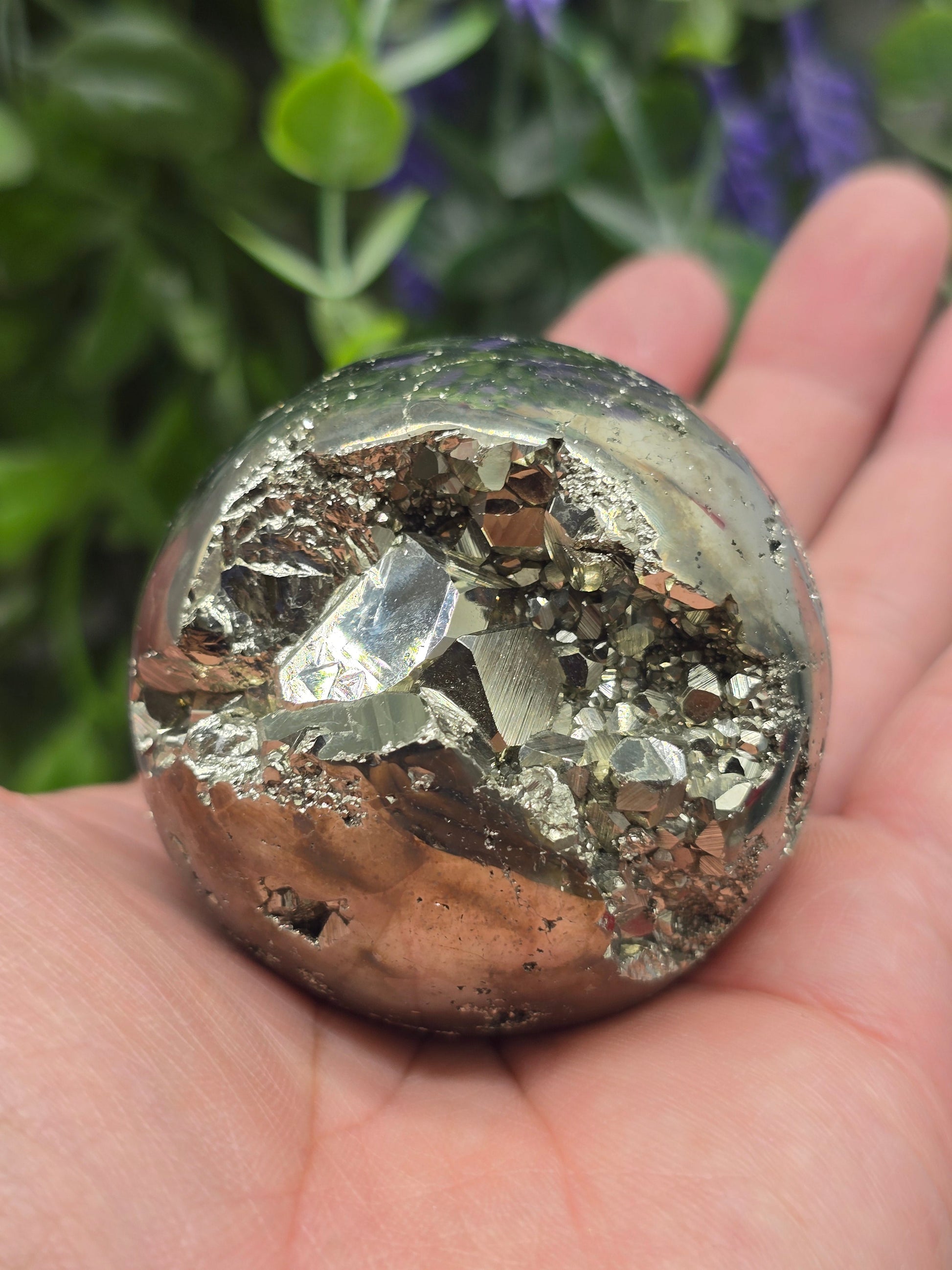 Premium Natural Pyrite Sphere – “Stone of Prosperity & Protection” | 6cm Crystal Wellness