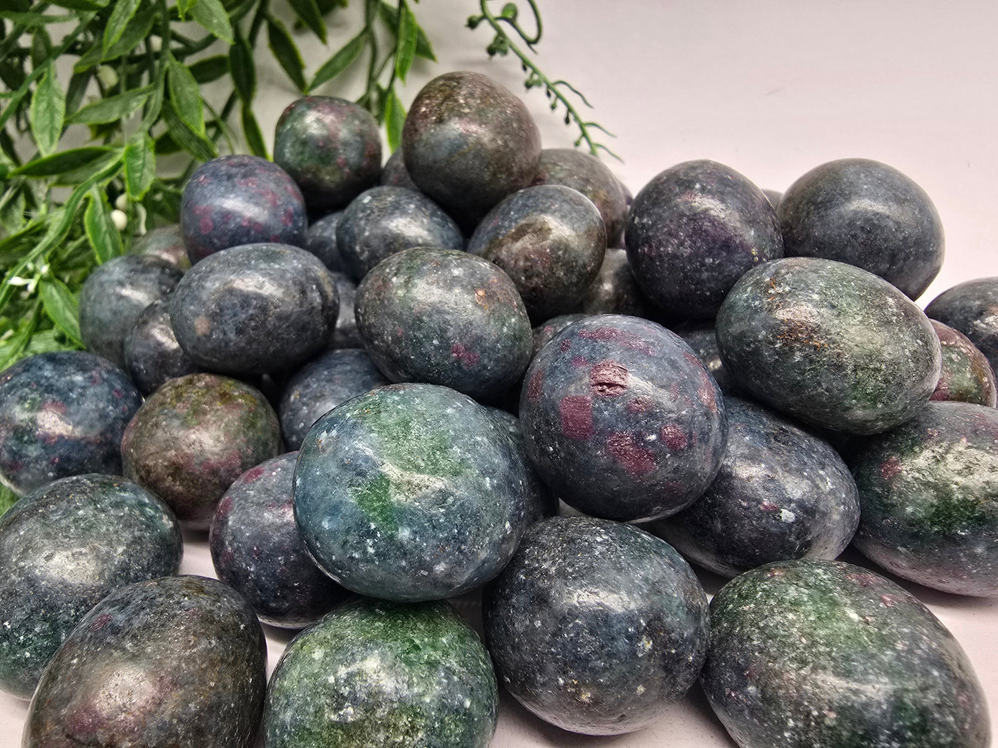 Ruby with Kyanite Tumbled stones Crystal Wellness