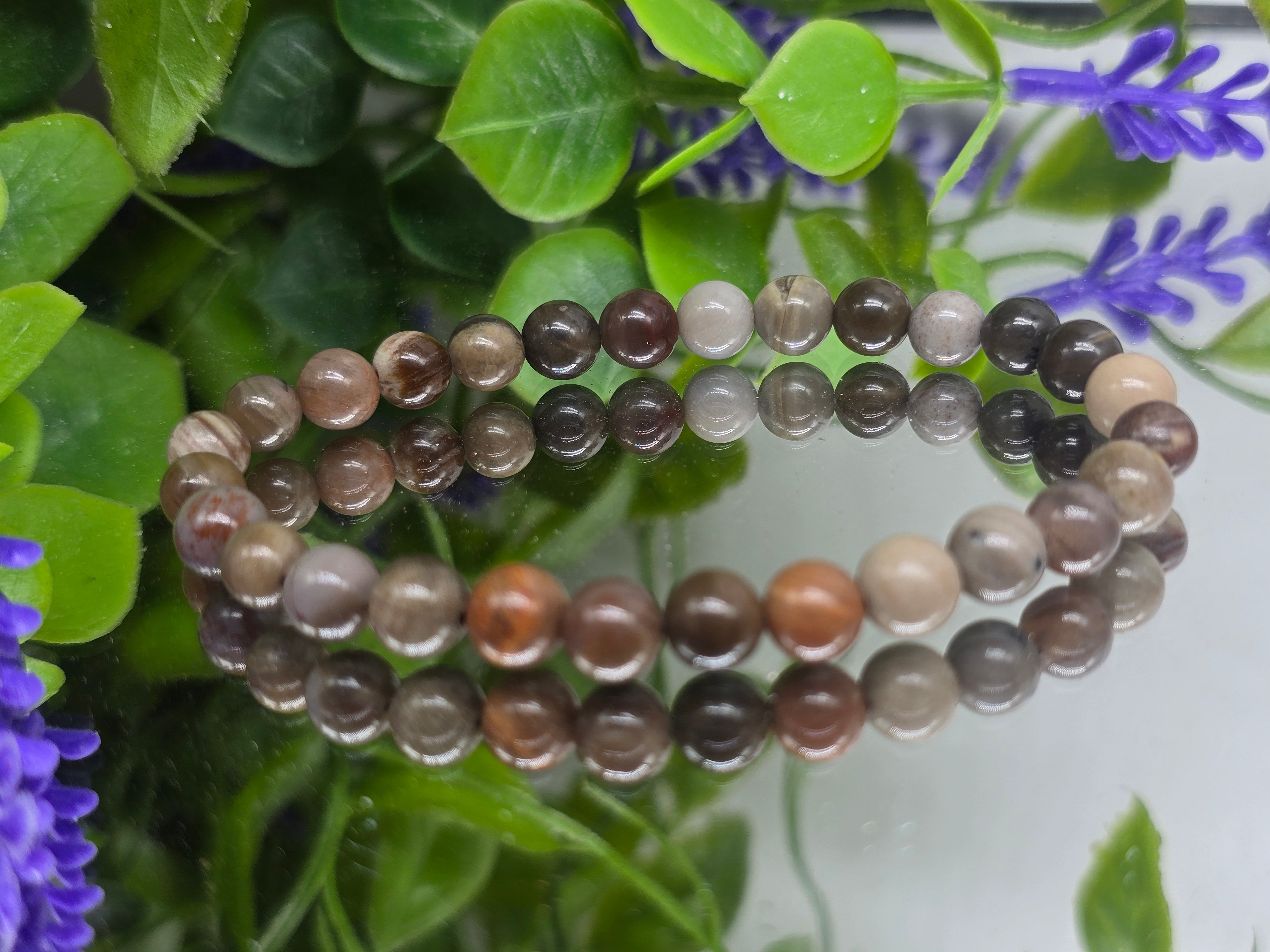 Petrified Wood Beads Bracelet Crystal Wellness