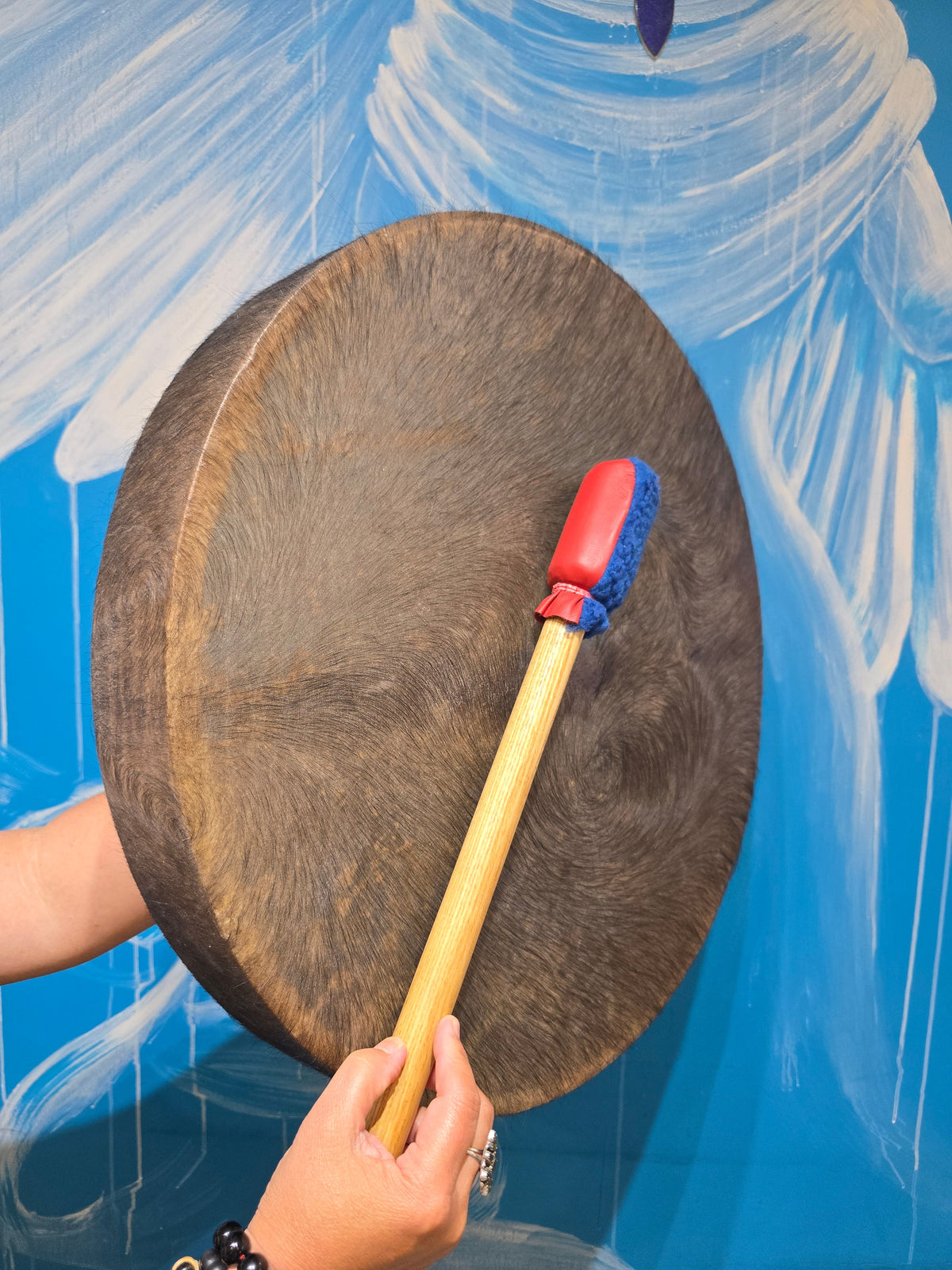 Traditional Buffalo Hide Shamanic Drum | Crystal Wellness