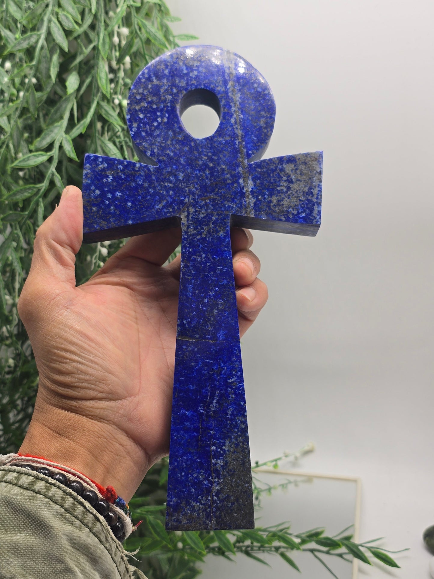 Premium Egyptian Lapis Lazuli Ankh (Stone of Divine Wisdom, Protection & Eternal Life) Crystal Wellness