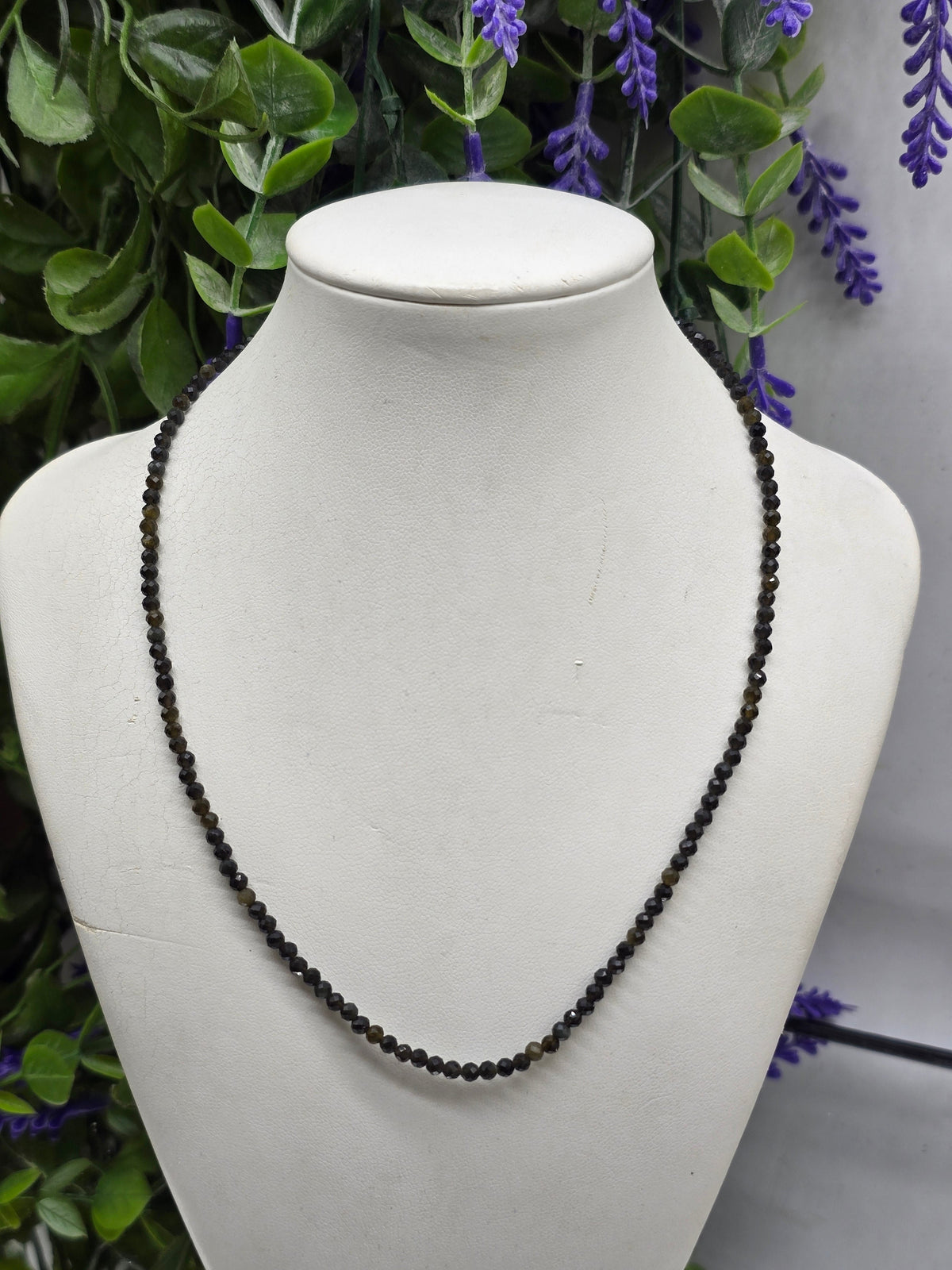 Gold Sheen Obsidian Necklace | 45cm | Stone of Personal Power, Higher Will & Manifestation Crystal Wellness