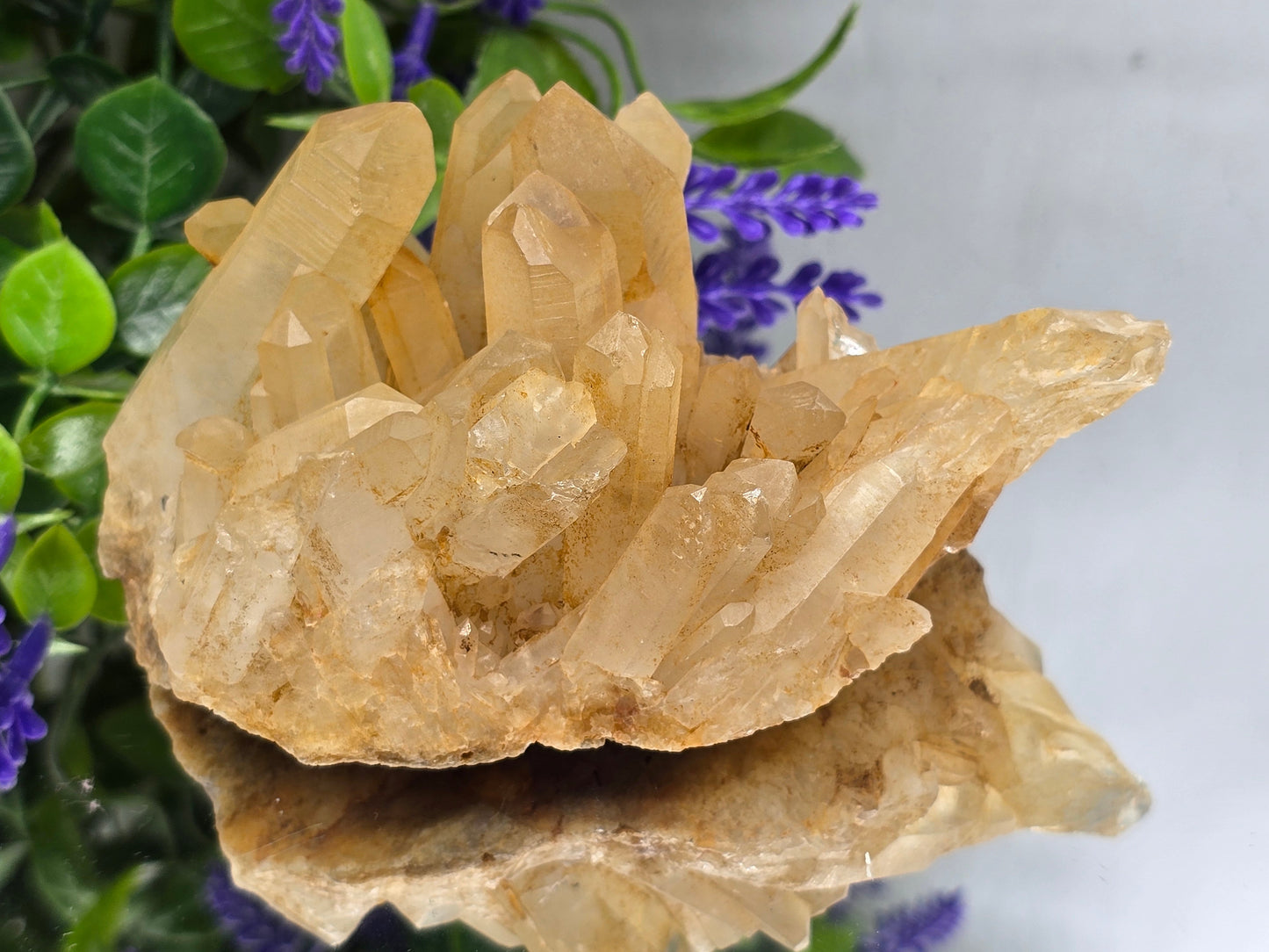 Madagascar Genuine Natural Citrine Cluster – 370g (Stone of Abundance, Success & Empowerment. Crystal Wellness