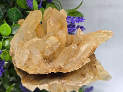Madagascar Genuine Natural Citrine Cluster – 370g (Stone of Abundance, Success & Empowerment. Crystal Wellness