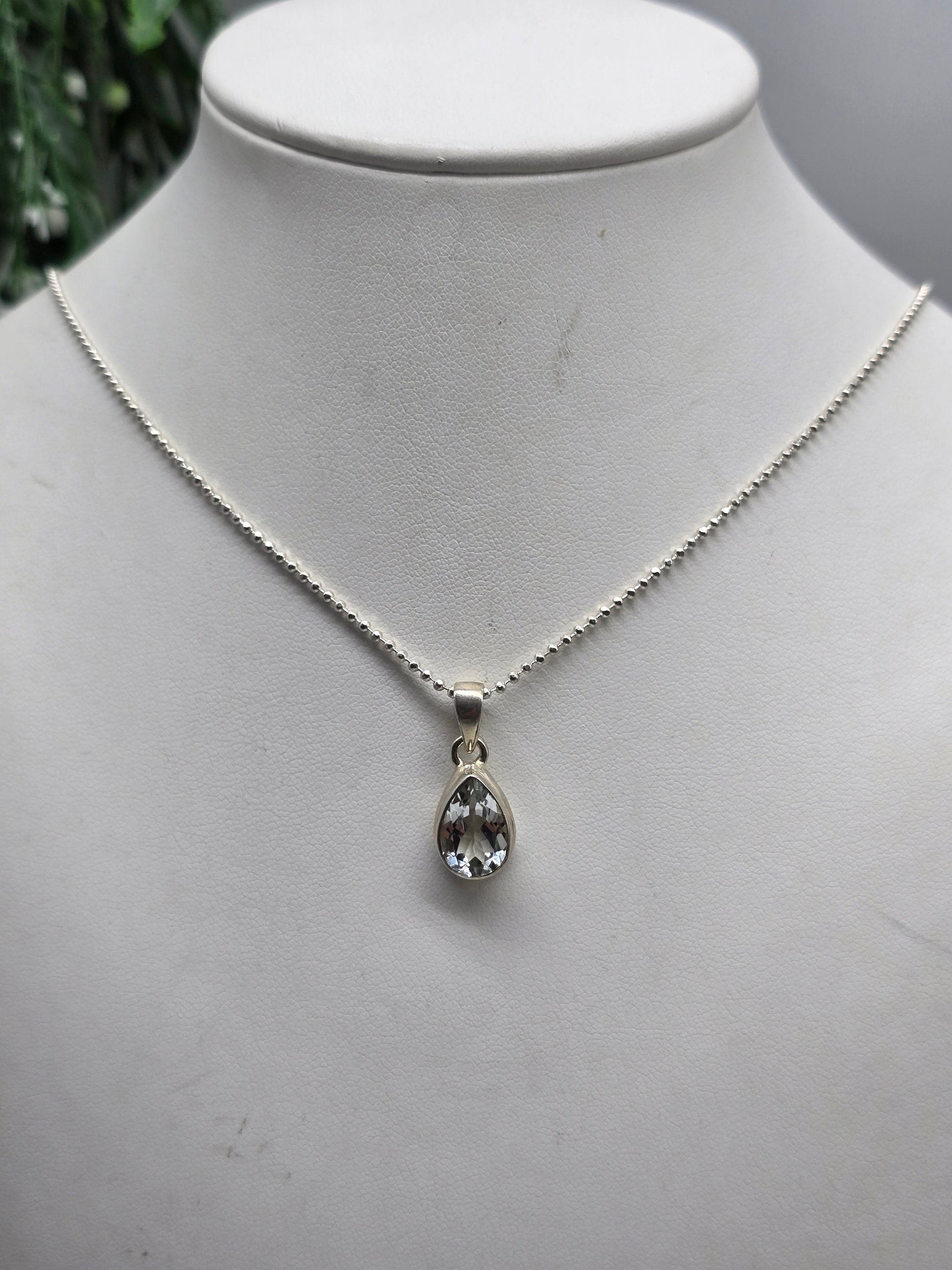 White Topaz “Clarity & Divine Light” 925 Sterling Silver Pendant (Chain Included) Crystal Wellness
