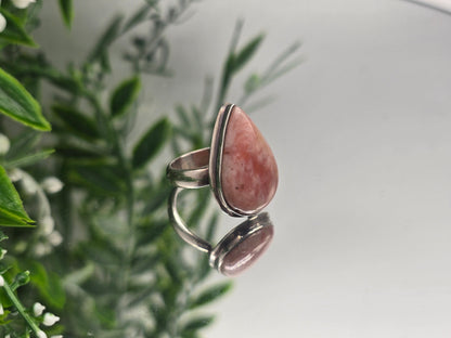 Pink Opal Sterling Silver Ring “Gentle Heart” – Size 7.5 | Love, Calm & Emotional Healing Crystal Jewellery Crystal Wellness