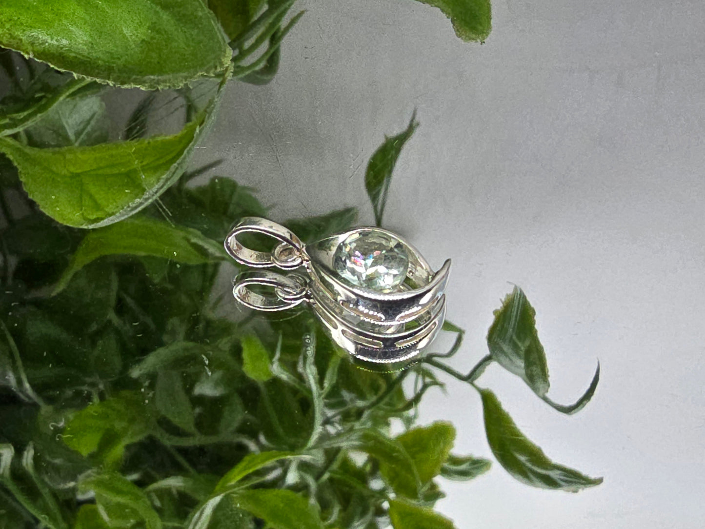 Prasiolite 925 Sterling Silver Pendant (Stone of Clear Disharmonious Energy) Crystal Wellness