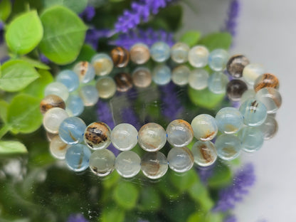 Blue Calcite Bracelet 8mm – Stone of Peaceful Communication Crystal Wellness